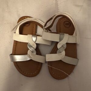 Stylish Kids Sandals - White and Silver